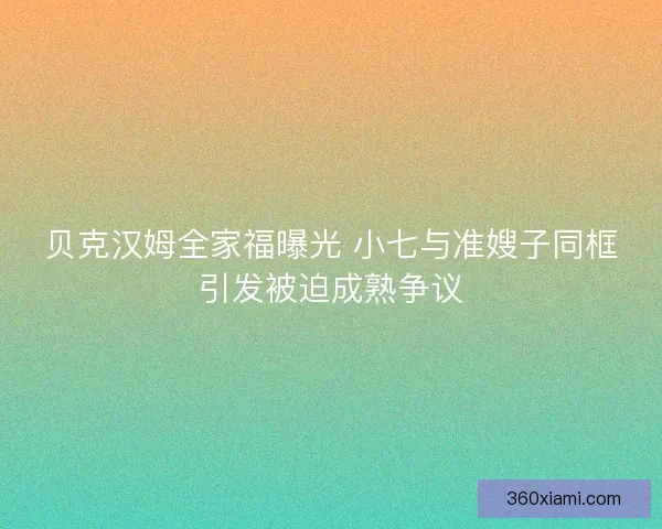 贝克汉姆全家福曝光 小七与准嫂子同框引发被迫成熟争议